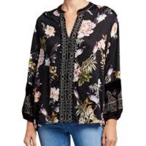 Johnny Was 3J Workshop velvet mix blouse